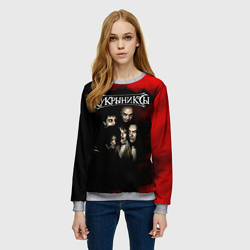 Женский свитшот Группа Кукрыниксы / 3D-Меланж – фото 3