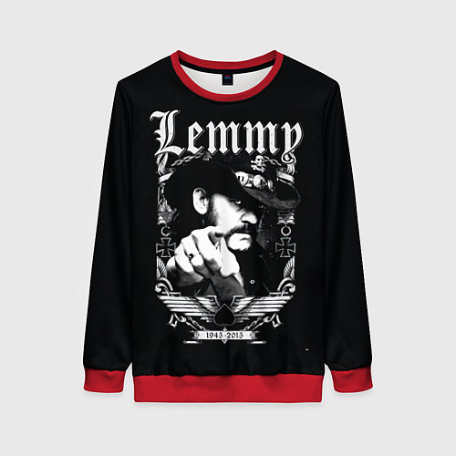Женский свитшот RIP Lemmy / 3D-Красный – фото 1