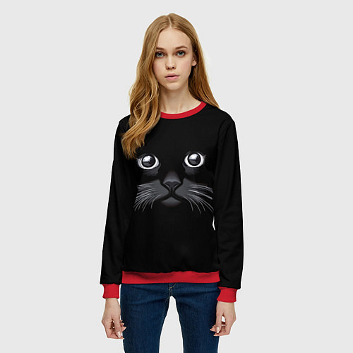 Женский свитшот Кот Журбей / 3D-Красный – фото 3
