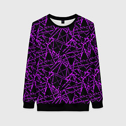 Женский свитшот Фиолетово-черный абстрактный узор