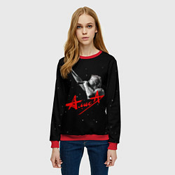 Свитшот женский АлисА Константин Кинчев, цвет: 3D-красный — фото 2