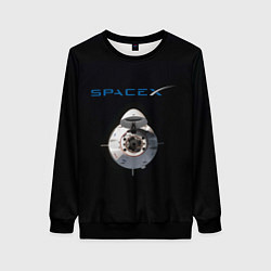 Свитшот женский SpaceX Dragon 2, цвет: 3D-черный