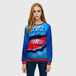 Свитшот женский ACDC - The Razor’s Edge, цвет: 3D-красный — фото 2