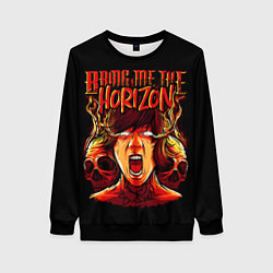 Свитшот женский Bring Me the Horizon, цвет: 3D-черный