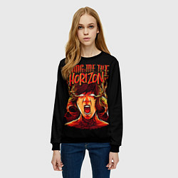 Свитшот женский Bring Me the Horizon, цвет: 3D-черный — фото 2
