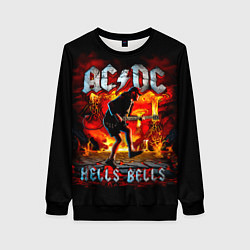 Свитшот женский ACDC HELLS BELLS, цвет: 3D-черный