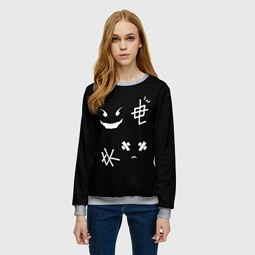 Женский свитшот Crying Demon / 3D-Меланж – фото 3