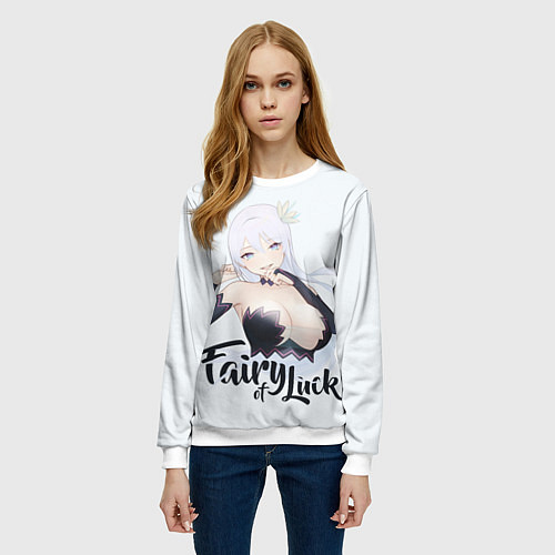 Женский свитшот Fairy of Luck / 3D-Белый – фото 3