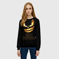 Свитшот женский Happy Halloween, цвет: 3D-черный — фото 2