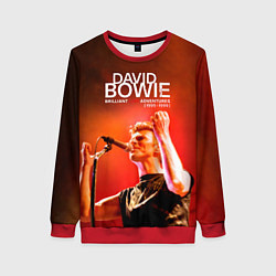 Свитшот женский Brilliant Live Adventures - David Bowie, цвет: 3D-красный