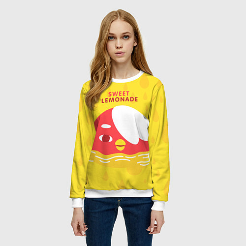 Женский свитшот Sweet lemonade / 3D-Белый – фото 3