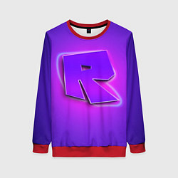 Свитшот женский ROBLOX NEON LOGO РОБЛОКС, цвет: 3D-красный