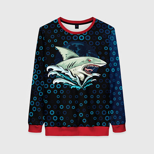 Женский свитшот Морская угроза / 3D-Красный – фото 1