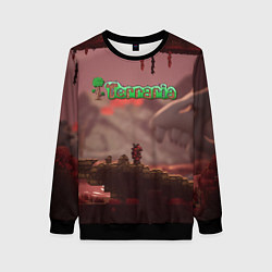 Свитшот женский Terraria Тэррария, цвет: 3D-черный