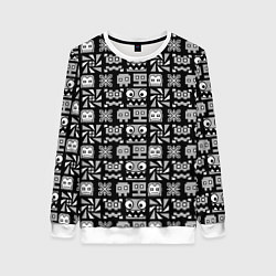 Свитшот женский Geometry Dash: Cubes, цвет: 3D-белый