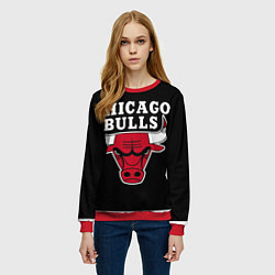 Свитшот женский B C Chicago Bulls, цвет: 3D-красный — фото 2