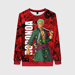 Свитшот женский Ророноа Зоро, One Piece, цвет: 3D-красный