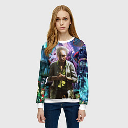 Свитшот женский MushroomTrip, цвет: 3D-белый — фото 2