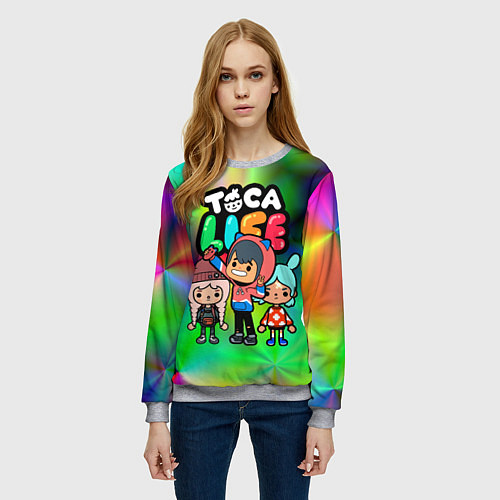Женский свитшот Toca Life / 3D-Меланж – фото 3