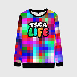 Свитшот женский Toca Life: Pixels, цвет: 3D-черный