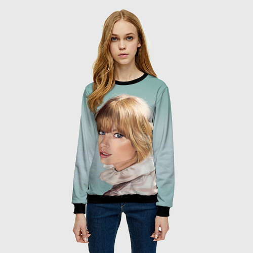 Женский свитшот Обворожительная Тейлор / 3D-Черный – фото 3