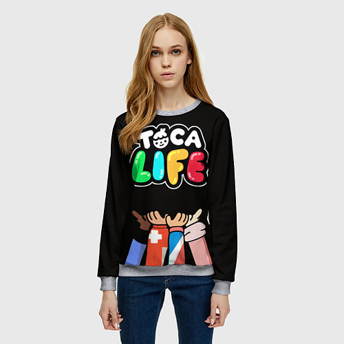 Женский свитшот Toca Life: Friends / 3D-Меланж – фото 3