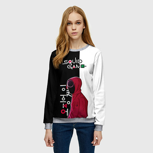 Женский свитшот Игра в кальмара SG / 3D-Меланж – фото 3