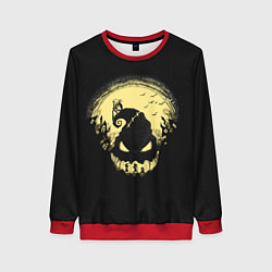 Свитшот женский Кошмар Джека The Nightmare before Christmas, цвет: 3D-красный