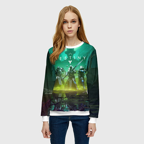 Женский свитшот DESTINY 2 КОРОЛЕВА ВЕДЬМА САВАТУН / 3D-Белый – фото 3