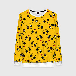 Свитшот женский FORTNITE BANANA FACE PATTERN ФОРТНАЙТ ЛИЦО БАНАНА, цвет: 3D-белый