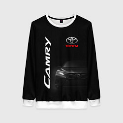 Свитшот женский Черная Тойота Камри, цвет: 3D-белый