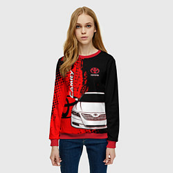 Свитшот женский Camry Toyota glitch, цвет: 3D-красный — фото 2