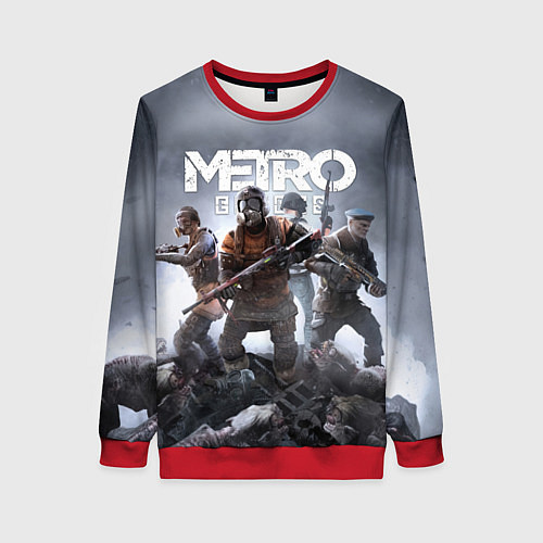 Женский свитшот МЕТРО ИСХОД АРТЁМ ,ЯДЕРНАЯ ЗИМА METRO EXODUS / 3D-Красный – фото 1