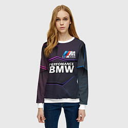Свитшот женский BMW Perfomance, цвет: 3D-белый — фото 2