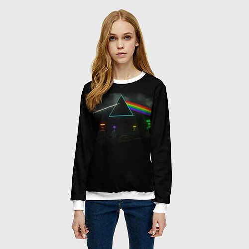 Женский свитшот ПИНК ФЛОЙД PINK FLOYD LOGO / 3D-Белый – фото 3