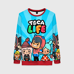 Свитшот женский Toca Life: Friends, цвет: 3D-красный