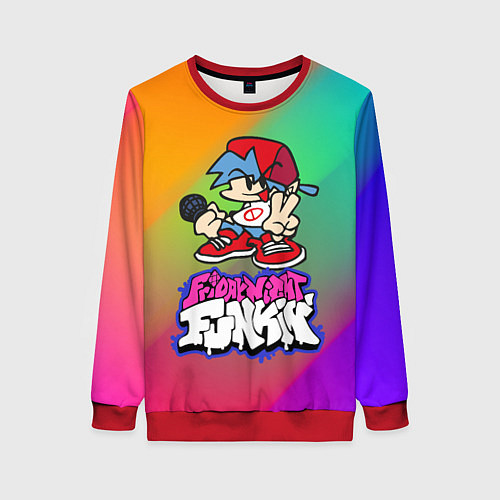 Женский свитшот BOYFRIEND FRIDAY NIGHT FUNKIN / 3D-Красный – фото 1