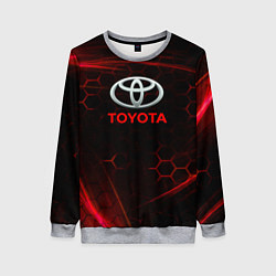 Свитшот женский Toyota Неоновые соты, цвет: 3D-меланж