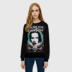 Свитшот женский Marilyn Manson - We are chaos, цвет: 3D-черный — фото 2