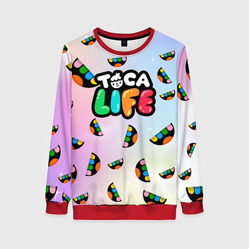 Женский свитшот Toca Life: Smile Logo / 3D-Красный – фото 1