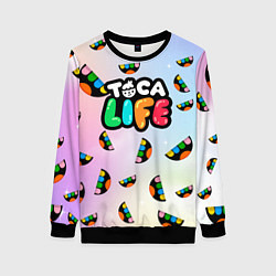 Свитшот женский Toca Life: Smile Logo, цвет: 3D-черный