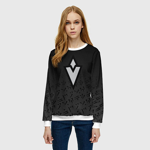 Женский свитшот TES SKYRIM QUEST MARK ЗНАЧОК ЗАДАНИЯ / 3D-Белый – фото 3