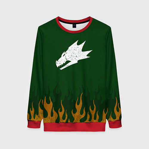 Женский свитшот Саламандры цвет легиона / 3D-Красный – фото 1