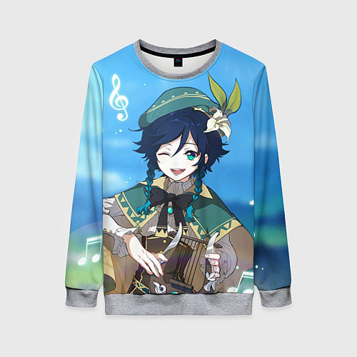 Женский свитшот Венти Genshin Impact / 3D-Меланж – фото 1