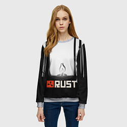 Свитшот женский Огонёк из Раста, цвет: 3D-меланж — фото 2