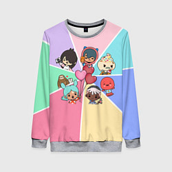 Свитшот женский TOCA BOCA WORLD HEROES ТОКА БОКА, цвет: 3D-меланж