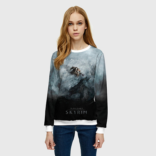 Женский свитшот Победа над драконом / 3D-Белый – фото 3