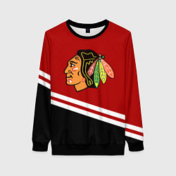 Свитшот женский Chicago Blackhawks, NHL, цвет: 3D-черный