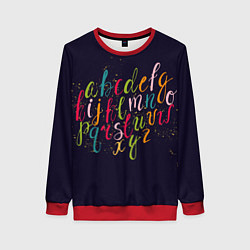 Свитшот женский Чей-то алфавит, цвет: 3D-красный