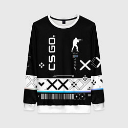 Свитшот женский Поток информации СS:GO, цвет: 3D-белый